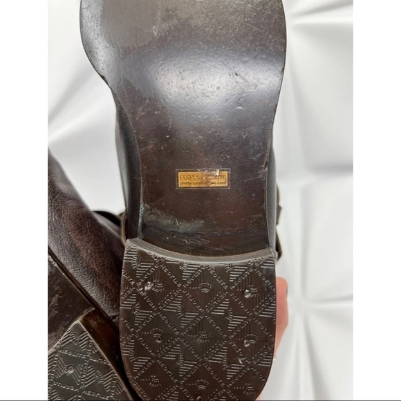 Rare LIMI Feu Feu Paris 34.5 Sz 5 Womens Brown Leather Buckle Stappy Boots Biker - Picture 11 of 11